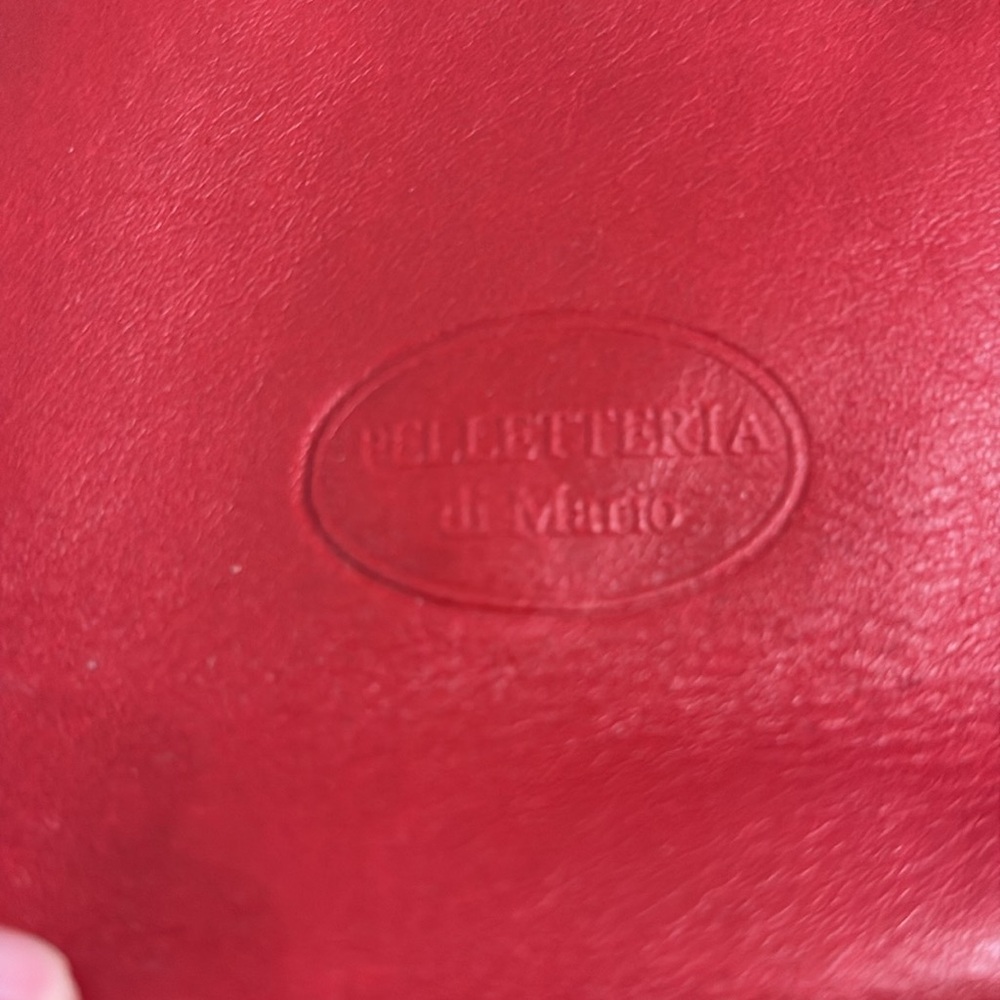 Red Leather Crossbody Bag with Black Trim - Picture 2 of 9